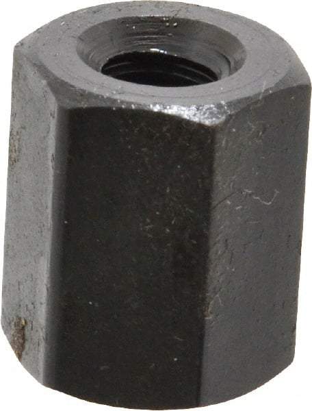 Gibraltar - 1/4-20 UNC, 5/8" OAL Steel Standard Coupling Nut - Black Oxide Coated, 1/2" Width Across Flats - Eagle Tool & Supply