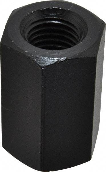 Gibraltar - 7/8-9 UNC, 2-1/4" OAL Steel Standard Coupling Nut - Black Oxide Coated, 1-7/16" Width Across Flats - Eagle Tool & Supply