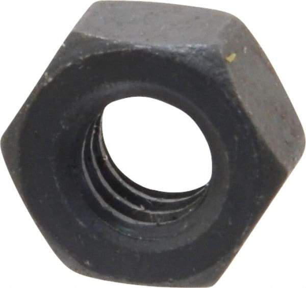 Gibraltar - 1/4-20 UNC Steel Right Hand Heavy Hex Nut - 7/16" Across Flats, 7/32" High, Black Oxide Finish - Eagle Tool & Supply