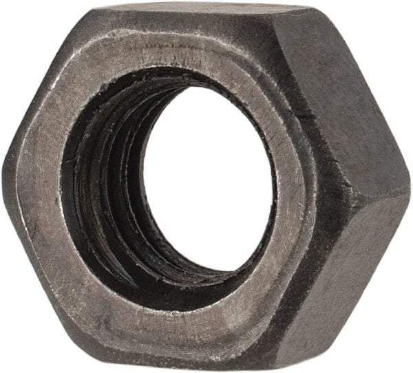 Gibraltar - 5/16-18 UNC Steel Right Hand Heavy Hex Nut - 1/2" Across Flats, 17/64" High, Black Oxide Finish - Eagle Tool & Supply