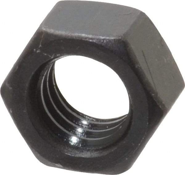 Gibraltar - 3/8-16 UNC Steel Right Hand Heavy Hex Nut - 9/16" Across Flats, 21/64" High, Black Oxide Finish - Eagle Tool & Supply