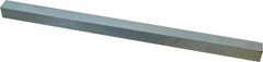 Made in USA - 12" Long x 5/8" High x 5/8" Wide, Zinc-Plated Undersized Key Stock - C1018 Steel - Eagle Tool & Supply