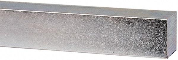 Made in USA - 12" Long x 1" High x 1" Wide, Zinc-Plated Undersized Key Stock - C1018 Steel - Eagle Tool & Supply