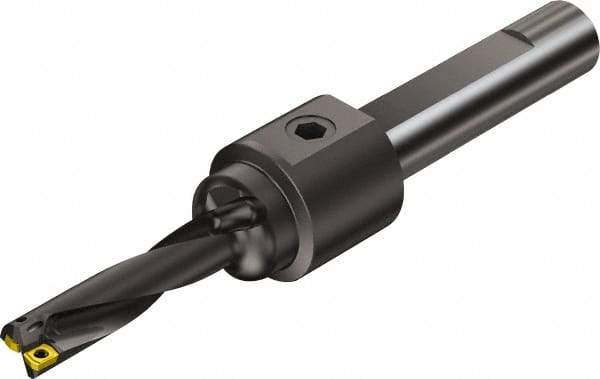 Sandvik Coromant - 8.701" Max Drill Depth, 4xD, 2-1/8" Diam, Indexable Insert Drill - 2 Inserts, 1-1/2" Shank Diam, Flange Shank - Eagle Tool & Supply