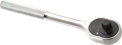 Proto - 1/2" Drive Pear Head Ratchet - Full Polish Chrome Finish, 10" OAL, 24 Gear Teeth - Eagle Tool & Supply