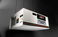 Jet - 115 Volt Ceiling Mount Air Filtration Machine - 32-1/2" Long x 26-13/64" Deep x 15" High, 1,000 CFM Air Flow - Eagle Tool & Supply