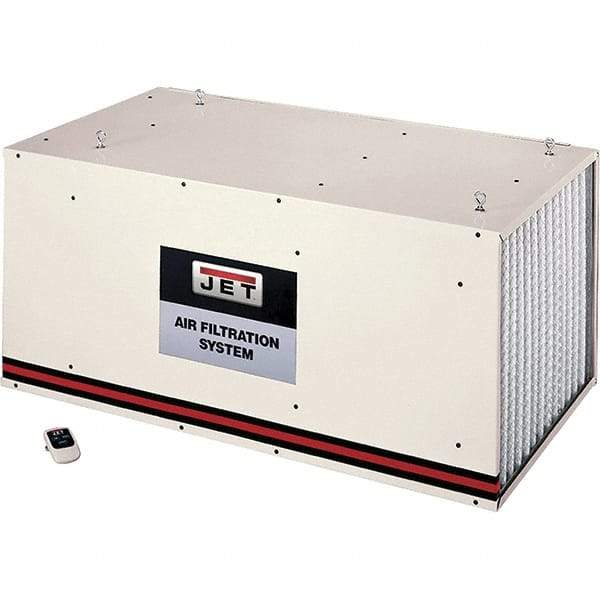 Jet - 1µm, 115 Volt Ceiling Mount Air Filtration Machine - 44" Long x 20" Deep x 24" High, 1,700 CFM Air Flow - Eagle Tool & Supply