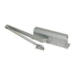 Falcon - 36" Door Width, Light-Duty ADA Complaint Door Closer Manual Damper - Aluminum Finish - Eagle Tool & Supply