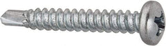 Value Collection - #6, Pan Head, Phillips Drive, 1" Length Under Head, #2 Point, Self Drilling Screw - Grade 1016-1024 Steel, Zinc-Plated Finish - Eagle Tool & Supply