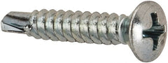 Value Collection - #8, Oval Head, Phillips Drive, 1" OAL, #2 Point, Self Drilling Screw - Eagle Tool & Supply