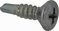 Value Collection - #10, Oval Head, Phillips Drive, 3/4" OAL, #2 Point, Self Drilling Screw - Grade 1016-1024 Steel, Zinc-Plated Finish - Eagle Tool & Supply