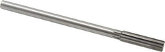 Made in USA - 0.521" Carbide-Tipped 6 Flute Chucking Reamer - Straight Flute, 7/16" Straight Shank, 2" Flute Length, 8" OAL - Eagle Tool & Supply
