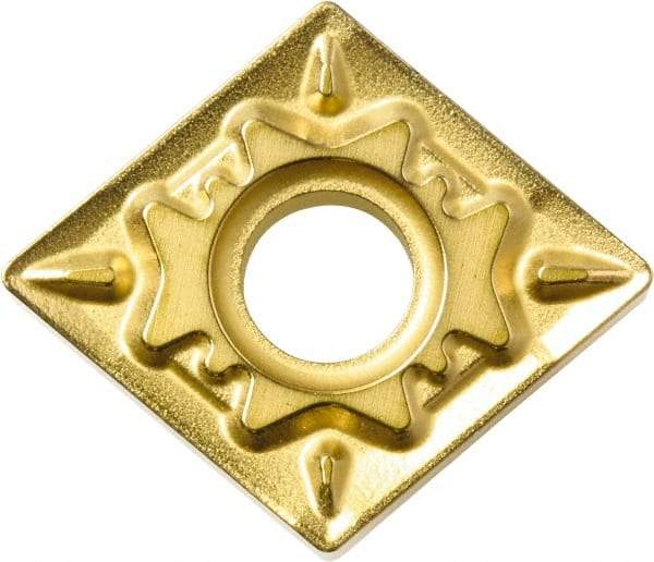Kyocera - CNMG332 HQ Grade CA5525 Carbide Turning Insert - TiCN/Al2O3/TiN Finish, 80° Diamond, 3/8" Inscr Circle, 3/16" Thick, 1/32" Corner Radius - Eagle Tool & Supply
