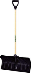 UnionTools - 24 Inch Wide Blade x 11 Inch High Blade Pusher Snow Shovel - 45 Inch Long Hardwood Handle - Eagle Tool & Supply