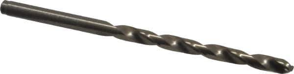 Cleveland - 3/16" 135° Cobalt Jobber Drill - Oxide/Gold Finish, Right Hand Cut, Spiral Flute, Straight Shank, 3-1/2" OAL, Split Point - Eagle Tool & Supply