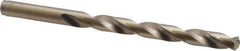 Cleveland - 5/16" 135° Cobalt Jobber Drill - Oxide/Gold Finish, Right Hand Cut, Spiral Flute, Straight Shank, 4-1/2" OAL, Split Point - Eagle Tool & Supply