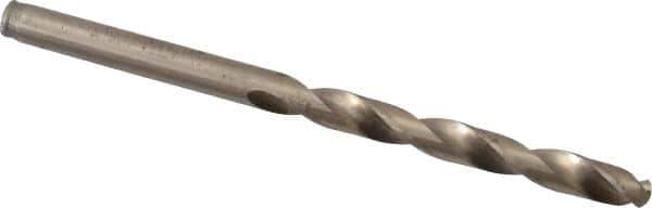 Cleveland - 5.7mm 135° Cobalt Jobber Drill - Oxide/Gold Finish, Right Hand Cut, Spiral Flute, Straight Shank, 3.66" OAL, Split Point - Eagle Tool & Supply