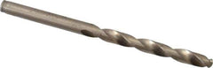 Cleveland - 5.7mm 135° Cobalt Jobber Drill - Oxide/Gold Finish, Right Hand Cut, Spiral Flute, Straight Shank, 3.66" OAL, Split Point - Eagle Tool & Supply
