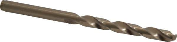 Cleveland - 6.5mm 135° Cobalt Jobber Drill - Oxide/Gold Finish, Right Hand Cut, Spiral Flute, Straight Shank, 3.98" OAL, Split Point - Eagle Tool & Supply