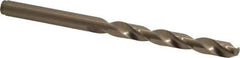 Cleveland - 6.5mm 135° Cobalt Jobber Drill - Oxide/Gold Finish, Right Hand Cut, Spiral Flute, Straight Shank, 3.98" OAL, Split Point - Eagle Tool & Supply