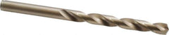 Cleveland - 7.8mm 135° Cobalt Jobber Drill - Oxide/Gold Finish, Right Hand Cut, Spiral Flute, Straight Shank, 4.61" OAL, Split Point - Eagle Tool & Supply