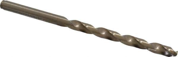 Cleveland - #11 135° Cobalt Jobber Drill - Oxide/Gold Finish, Right Hand Cut, Spiral Flute, Straight Shank, 3-1/2" OAL, Split Point - Eagle Tool & Supply
