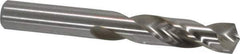 Cleveland - 7/16" 135° Spiral Flute High Speed Steel Screw Machine Drill Bit - Bright Finish, Right Hand Cut, 2-1/16" Flute Length, 3-7/16" OAL, Split Point, Straight Shank - Eagle Tool & Supply