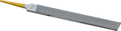 PFERD - 6" Swiss Pattern Hand File - Double Cut, 5/8" Width Diam x 5/32" Thick, With Tang - Eagle Tool & Supply