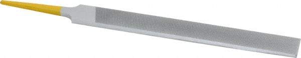 PFERD - 6" Swiss Pattern Hand File - Double Cut, 5/8" Width Diam x 5/32" Thick, With Tang - Eagle Tool & Supply