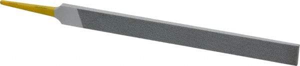 PFERD - 6" Swiss Pattern Regular Pillar File - Double Cut, 1/2" Width Diam x 5/32" Thick, With Tang - Eagle Tool & Supply