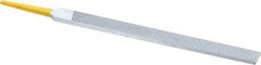 PFERD - 6" Swiss Pattern Regular Pillar File - Double Cut, 1/2" Width Diam x 5/32" Thick, With Tang - Eagle Tool & Supply