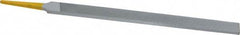 PFERD - 8" Swiss Pattern Regular Pillar File - Double Cut, 9/16" Width Diam x 7/32" Thick, With Tang - Eagle Tool & Supply