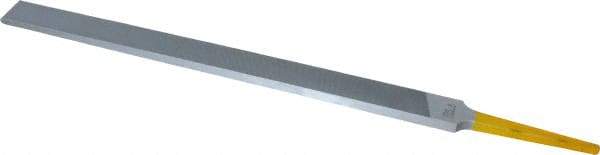 PFERD - 8" Swiss Pattern Regular Pillar File - Double Cut, 9/16" Width Diam x 7/32" Thick, With Tang - Eagle Tool & Supply