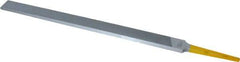 PFERD - 8" Swiss Pattern Regular Pillar File - Double Cut, 9/16" Width Diam x 7/32" Thick, With Tang - Eagle Tool & Supply