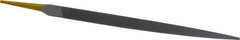 PFERD - 8" Swiss Pattern Three Square File - Double Cut, 5/8" Width Diam x 5/8" Thick, With Tang - Eagle Tool & Supply