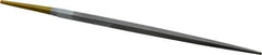 PFERD - 6" Swiss Pattern Square File - Double Cut, 7/32" Width Diam x 7/32" Thick, With Tang - Eagle Tool & Supply