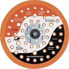 Dynabrade - 6" Diam Disc Backing Vacuum Replacement Pad - Medium Density, 13,000 RPM - Eagle Tool & Supply