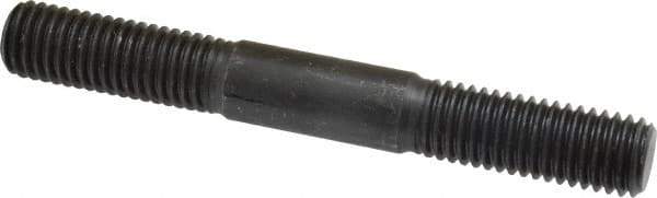 Gibraltar - 5/8-11 5" OAL Equal Double Threaded Stud - Alloy Steel, Black Oxide Finish, 1-3/4" Equal Thread Length - Eagle Tool & Supply