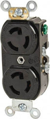 Leviton - 277 VAC, 15 Amp, L7-15R NEMA, Self Grounding Receptacle - 2 Poles, 3 Wire, Female End, Black - Eagle Tool & Supply