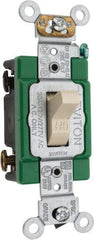 Leviton - 2 Pole, 120 to 277 VAC, 30 Amp, Industrial Grade, Toggle, Wall and Dimmer Light Switch - 1.31 Inch Wide x 4.06 Inch High - Eagle Tool & Supply