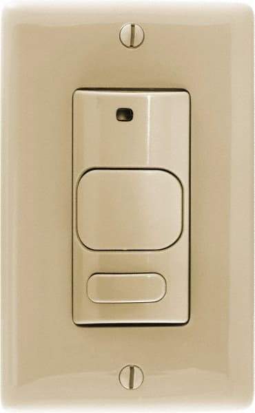 Hubbell Wiring Device-Kellems - 400 Square Ft. Coverage, Infrared Motion Sensor Wall Switch - 800 at 120 V Incandescent, 1,000 at 120 V and 1,800 at 277 V Fluorescent, 120 to 277 VAC, Ivory - Eagle Tool & Supply