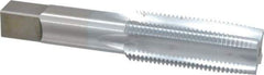 Made in USA - 1-12 UNF 3B 4 Flute Chrome Finish High Speed Steel Straight Flute Standard Hand Tap - Taper, Right Hand Thread, 5-1/8" OAL, 2-1/2" Thread Length, H4 Limit, Oversize - Eagle Tool & Supply