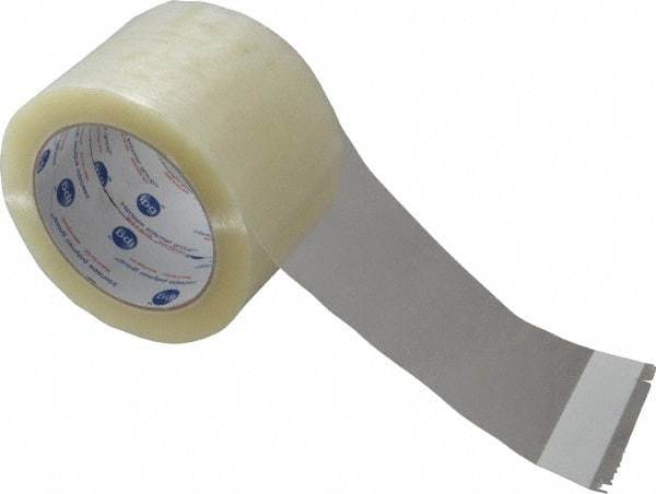 Intertape - 3" x 60 Yd Clear Rubber Adhesive Sealing Tape - Polypropylene Film Backing, 3 mil Thick, 32 Lb Tensile Strength, Series 1100 - Eagle Tool & Supply