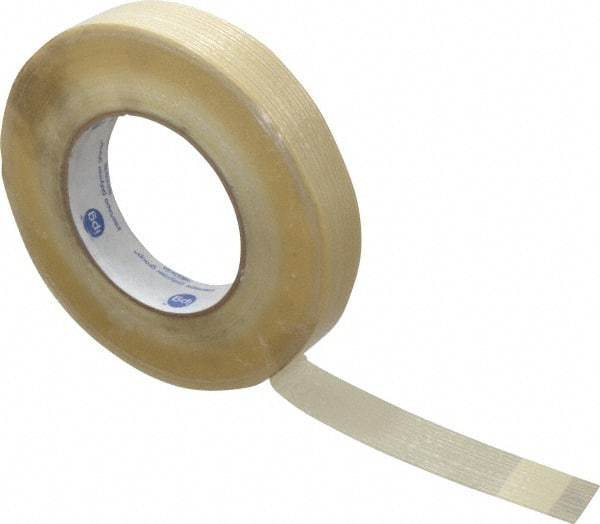 Intertape - 1" x 60 Yd Clear Rubber Adhesive Packaging Tape - Polyester Film Backing, 7.5 mil Thick, 333 Lb Tensile Strength, Series RG16 - Eagle Tool & Supply