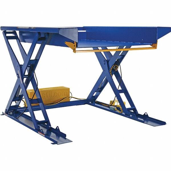 Vestil - 2,000 Lb Capacity Hydraulic Scissor Ground Lift Scissor - 1/2" to 48" Lift Height, 73" Platform Length x 52" Platform Width - Eagle Tool & Supply