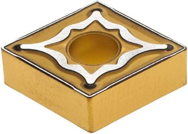 Sumitomo - CNMG431 EUX Grade AC700G Carbide Turning Insert - Al2O3 Finish, 80° Diamond, 1/2" Inscr Circle, 3/16" Thick, 1/64" Corner Radius - Eagle Tool & Supply