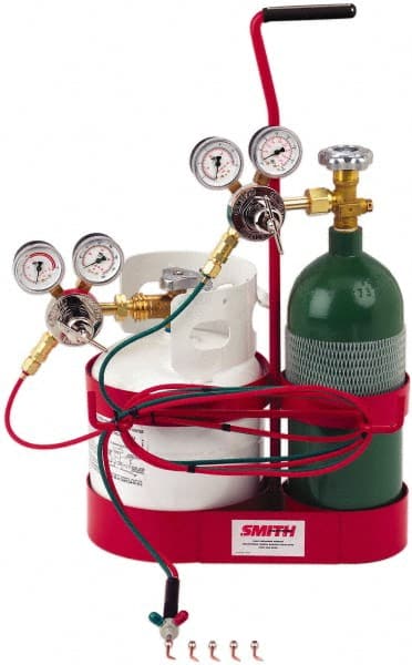 Miller/Smith - 13 Piece, Tip Number 3-7, Oxygen Propane Torch Kit - Eagle Tool & Supply