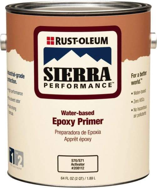 Rust-Oleum - 1 Gal White Water-Based Acrylic Enamel Primer - 200 to 300 Sq Ft Coverage, 2 gL Content, Quick Drying, Interior/Exterior - Eagle Tool & Supply