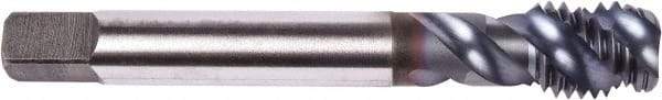 Union Butterfield - 7/8-9 UNC 4 Flute 2B Modified Bottoming Spiral Flute Tap - Powdered Metal, TiCN Finish, 5.512" OAL, Right Hand Flute, Right Hand Thread, Series 1678 - Eagle Tool & Supply