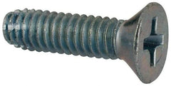 Value Collection - #8-32 UNC Thread, 5/8" OAL, #2 Phillips Drive Steel Thread Cutting Screw - Flat Head, Grade 1016-1024, Point Type F, Zinc-Plated Finish - Eagle Tool & Supply